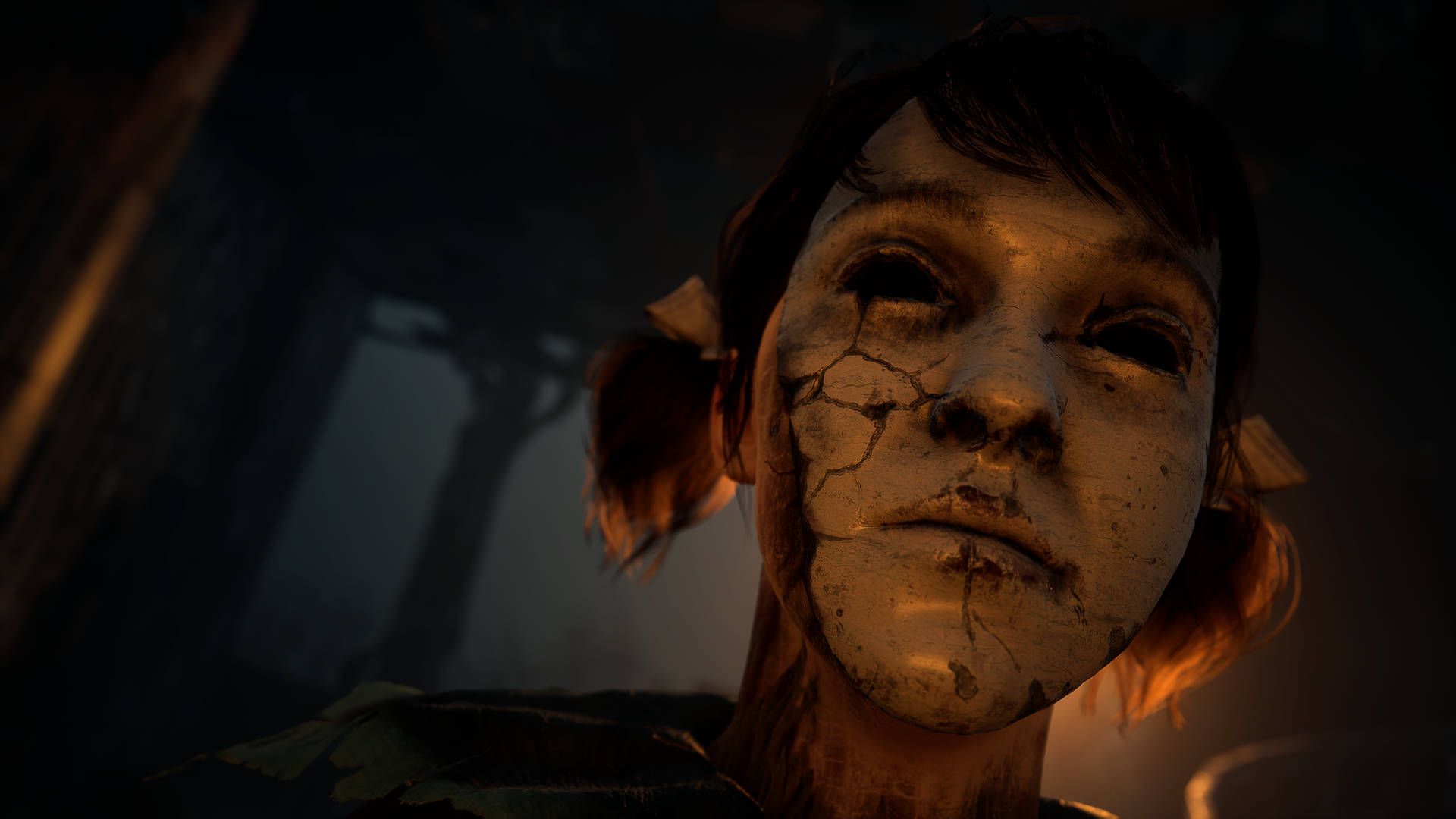 In-game screen shot from The Medium showing a portrait of the character Sadness