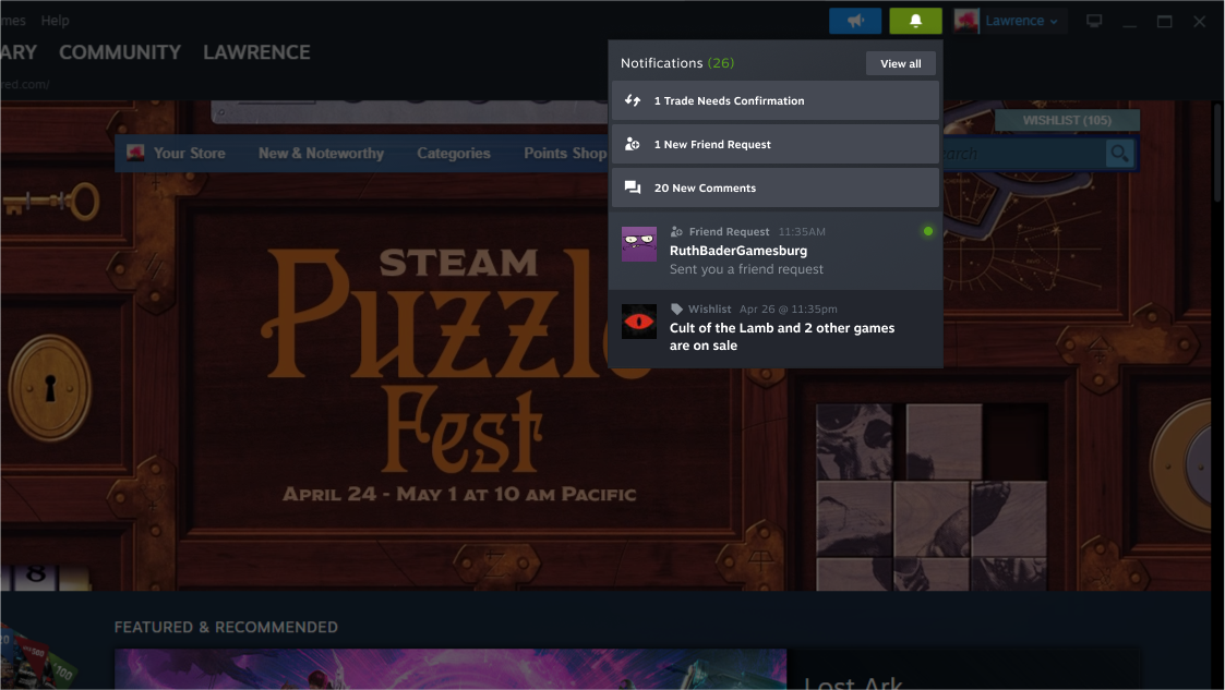 Steam Update: In-game overlay, notifications, and a fresh coat of paint 