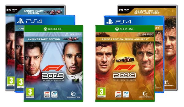 F1 2019 will feature F2 and the Legends Senna vs Prost